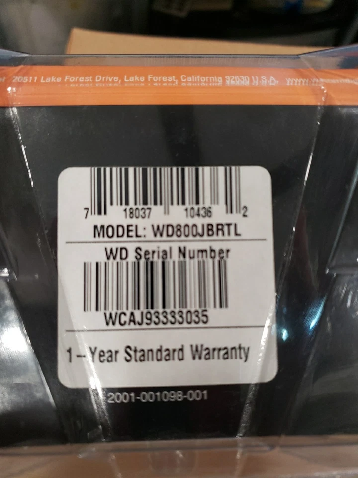 NEW!!! WESTERN DIGITAL 80GB WD800JBRTL 7200RPM 8MB Buffer  - Image 4 of 4