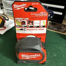 MILWAUKEE 48-22-7125 25FOOT MAGNETIC TAPE MEASURE 9 FT STANDOUT 2 SIDED PRINTING