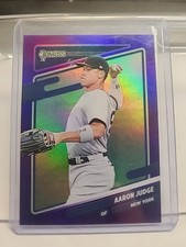 2021 Panini Donruss - Variation Aaron Judge #182 Holo Purple Throwing