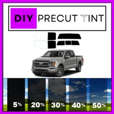 DIY PreCut Nano Carbon Window Tint Kit Fit 21-24 Ford F-150 ALL Rear Windows