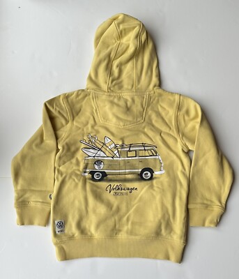 Fatface Boys Yellow VW Sweat Popover Hoodie In Various Sizes *BNWT*  UK