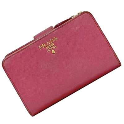 Prada Bifold Wallet EC-22190 Pink 1ML225 Good Condition Saffiano Leather  Used