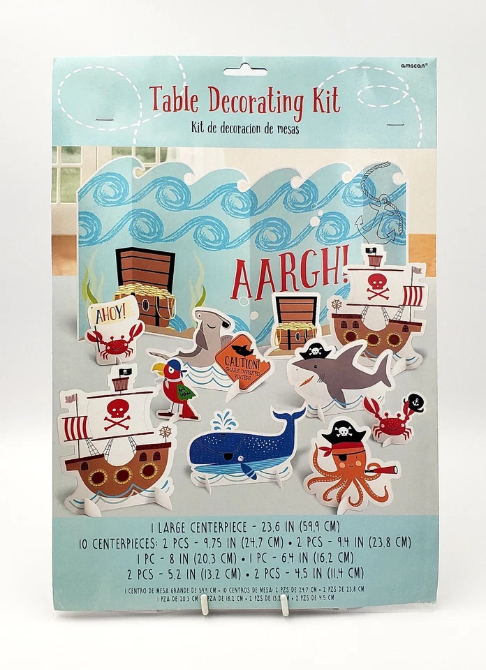 Pirate ☠ AARGH Table Decorating Kit Ahoy Center Piece Birthday Party Kids  - Image 2 of 4