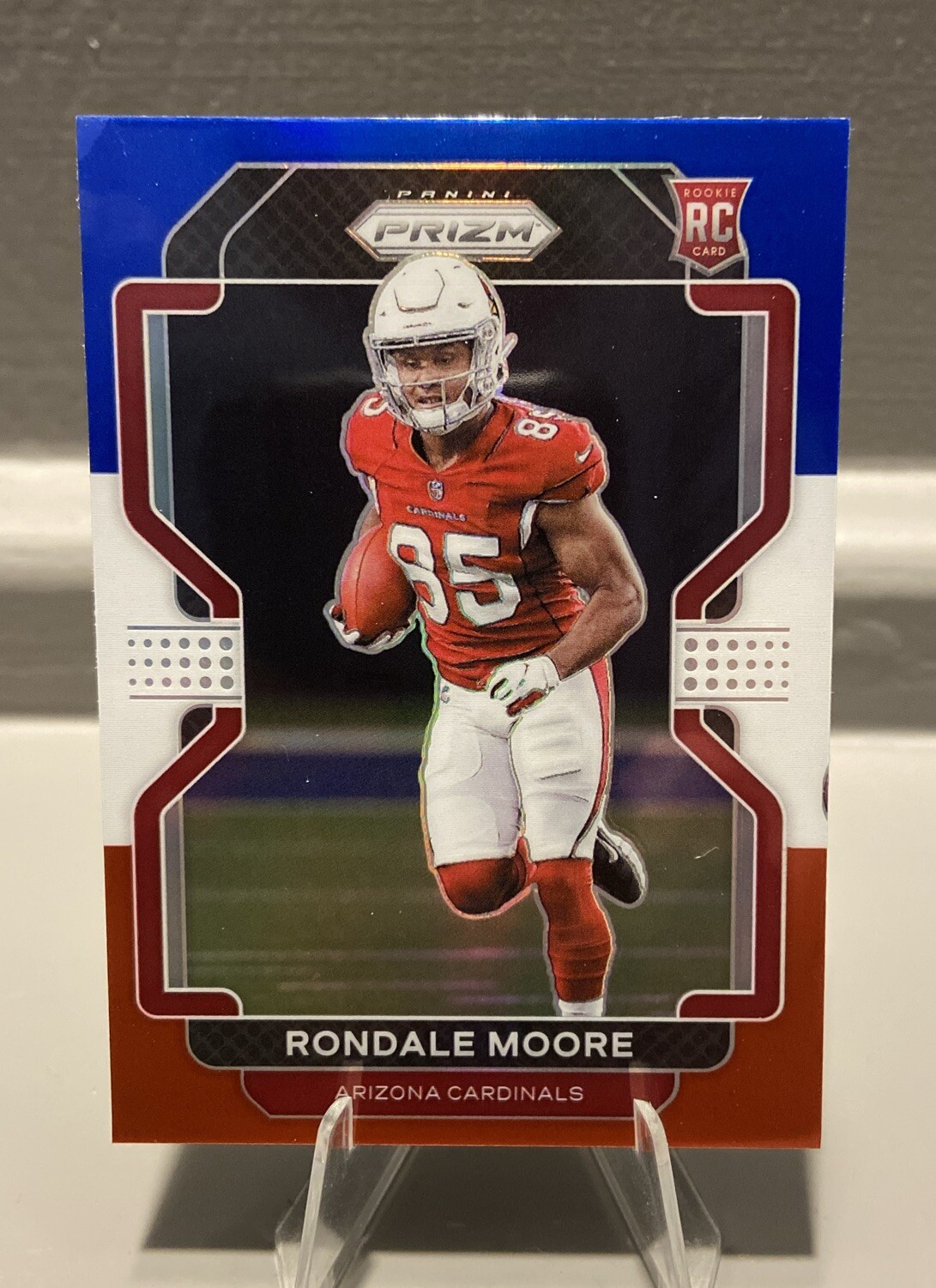 2021 Panini Prizm Red, White, and Blue Rondale Moore #347 RC Arizona Cardinals