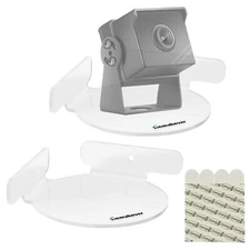 Acrylic Mini Circular Corner Shelf Mount for Security Cameras Universal Clear