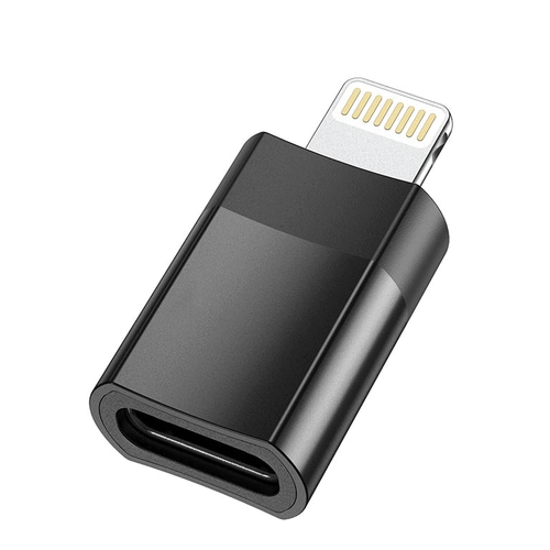Hoco UA17 Lightning to USB-C OTG Adapter - Black - 第 3/7 張圖片