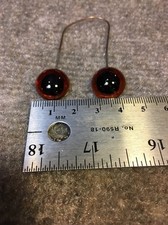 Glass Eyes taxidermy one pair 16 MM Red Amber Color