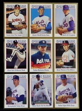 1992 Nolan Ryan Rangers Mets Angels GOLD Allan Kaye's UNCUT Sheet #109-117