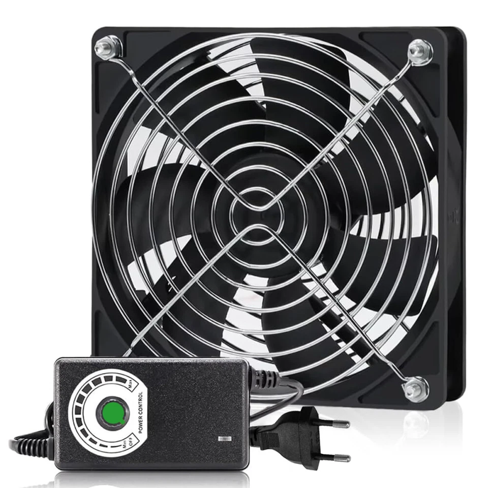 120mm PC Ventilator Gehäuselüfter Kühler Computergehäuse Kühlung Ventilator 230V - Bild 4 von 4