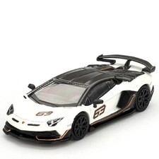 MINI GT 1:64 LAMBORGHINI AVENTADOR SVJ #63 BIANCO ASOPO WHITE MODEL MGT00842-3F