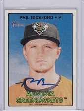 PHIL BICKFORD 2016 TOPPS HERITAGE MINOR LEAGUE CERTIFIED AUTOGRAPH ISSUE CARD