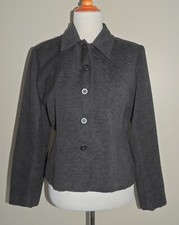WOMEN'S BRIDGETOWN BLACK POLY BLEND 5 BUTTON BLAZER SIZE 10