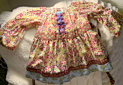 Matilda Jane Character Counts Esmeralda Peasant Dress Top Size 4 Girls Floral