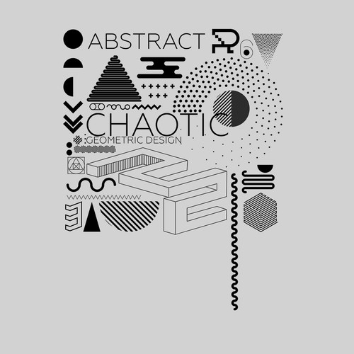 Abstract Art Modern Novelty Geometric Composition Graphic Tee Gift Male Kids - Picture 9 of 28