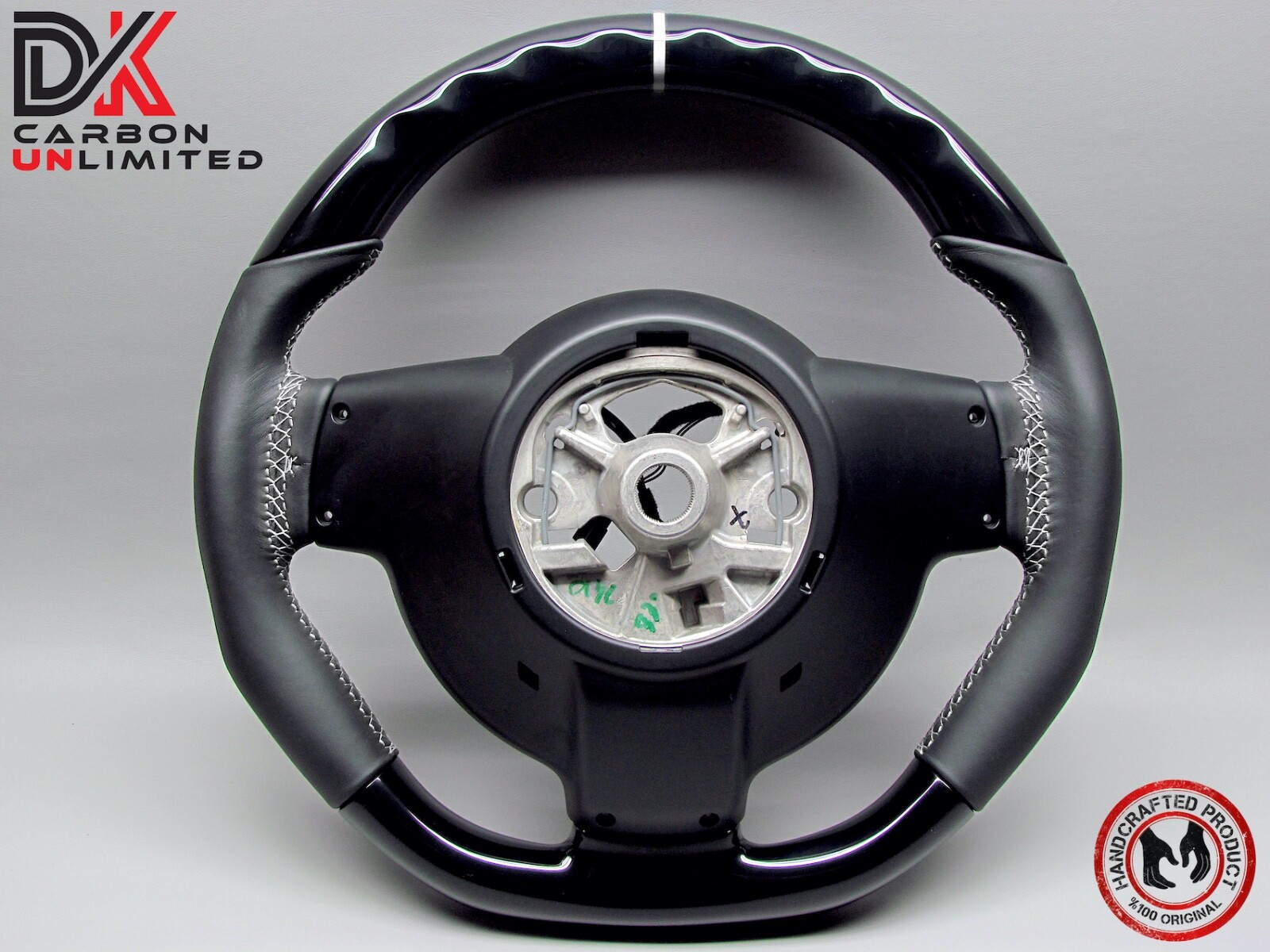 Rolls Royce Dawn Wraith Kryptos White Ring Napa Piano Black Steering Wheel v3