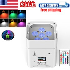 6X18W RGBWA UV Stage Par Light Rechargeable Wireless Battery Uplight Wedding