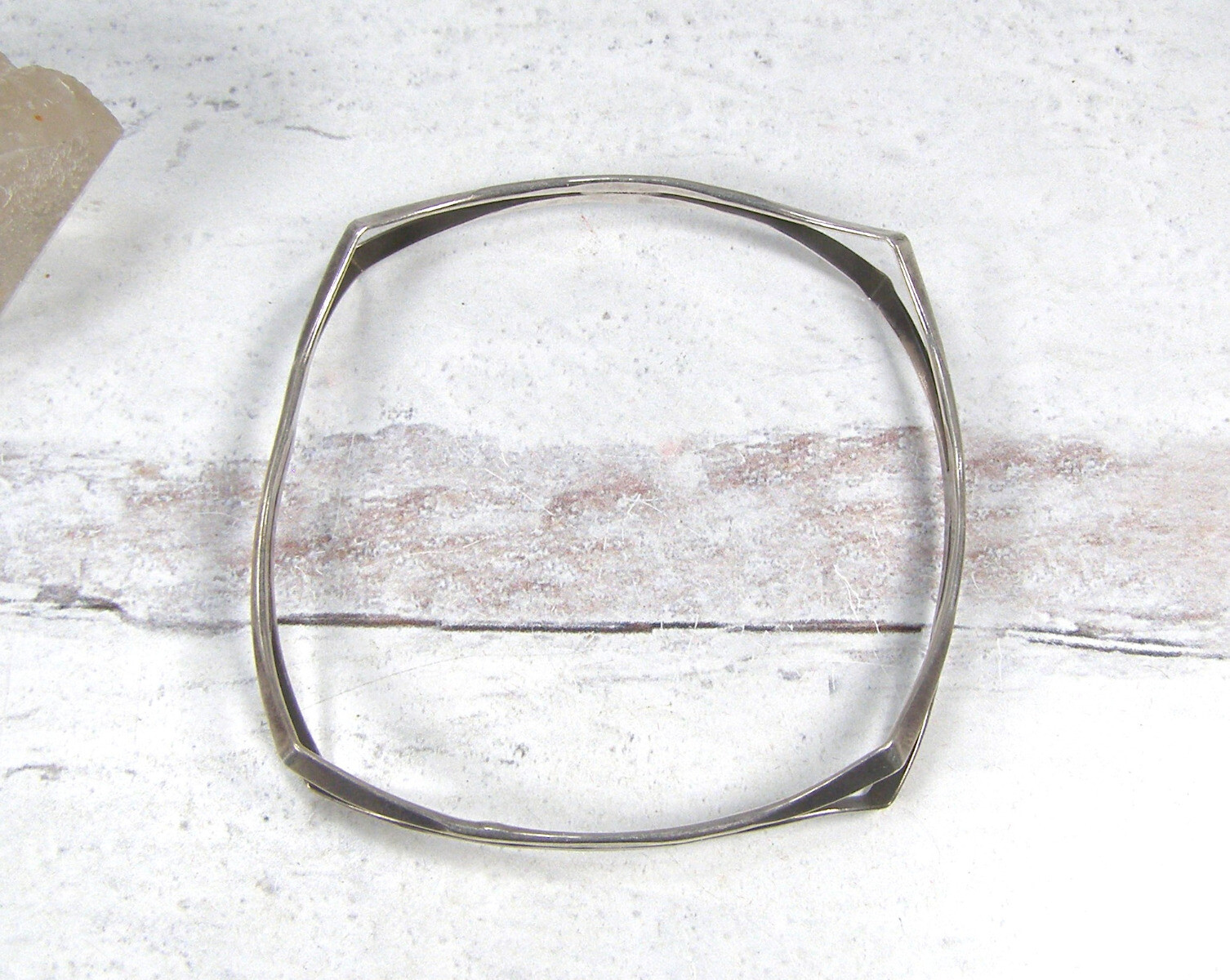 Unique Sterling Silver Geometric Squared Organic … - image 4
