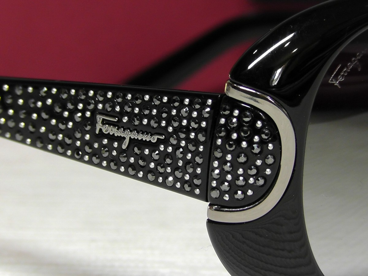 Salvatore Ferragamo SF873SRK Oval Black / Crystals Frame