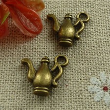 Free Ship 120pcs Antique bronze teapot charms 15X15mm L-1032