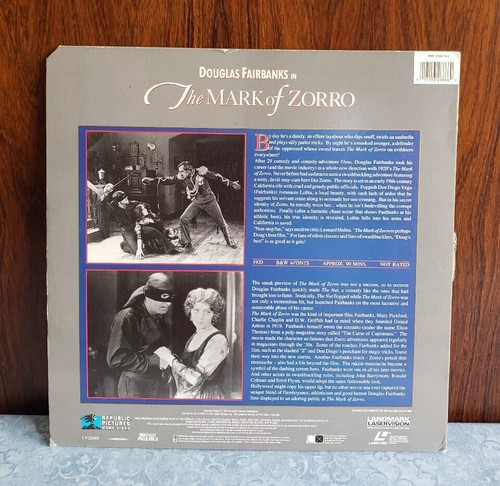 LOT 2 SILENT Laserdisc PHANTOM OF OPERA Lon Cheney~MARK ZORRO Douglas Fairbanks - Photo 9/12
