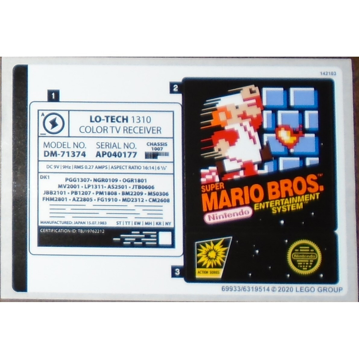 new LEGO Super Mario Sticker Sheet for Nintendo Entertainment