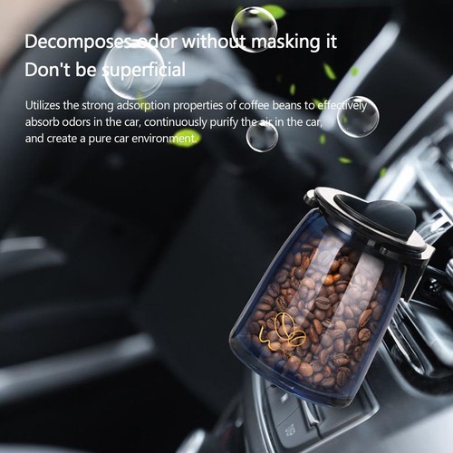 2PCS Mocha Coffee Bean CarAir Freshener Solid Car Scent Air Freshener Vent Clips - Foto 7 di 13