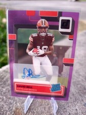 David Bell 2022 Panini Clearly Donruss 82 Rated Purple Parallel Auto SP RC /175 