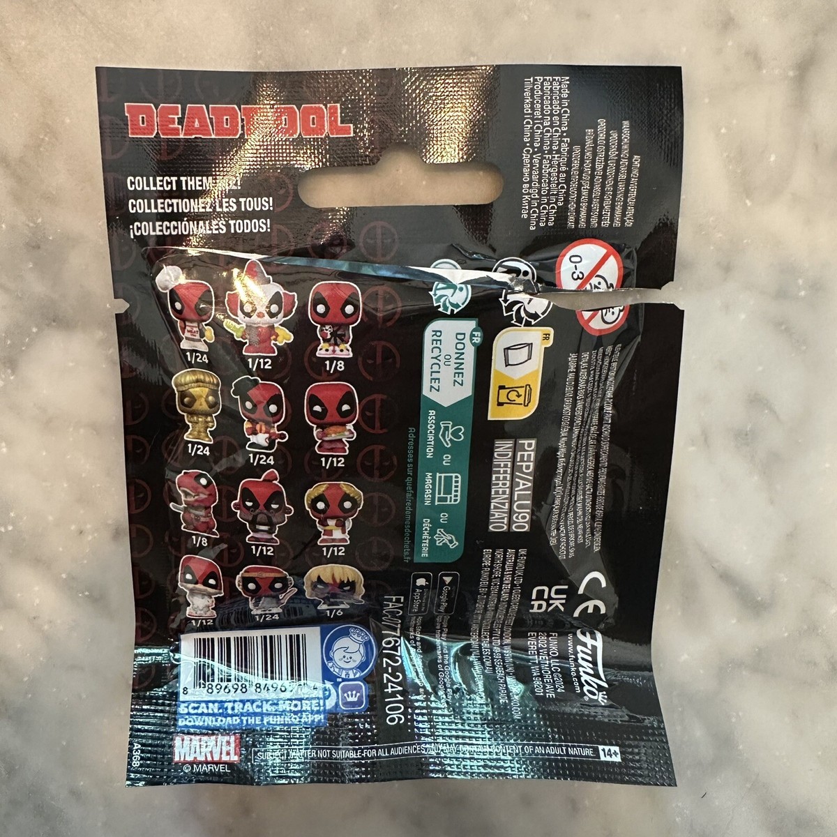 Funko Bitty Pop Deadpool Blind Bag 114 Deadpool Bathtime *Gold 1