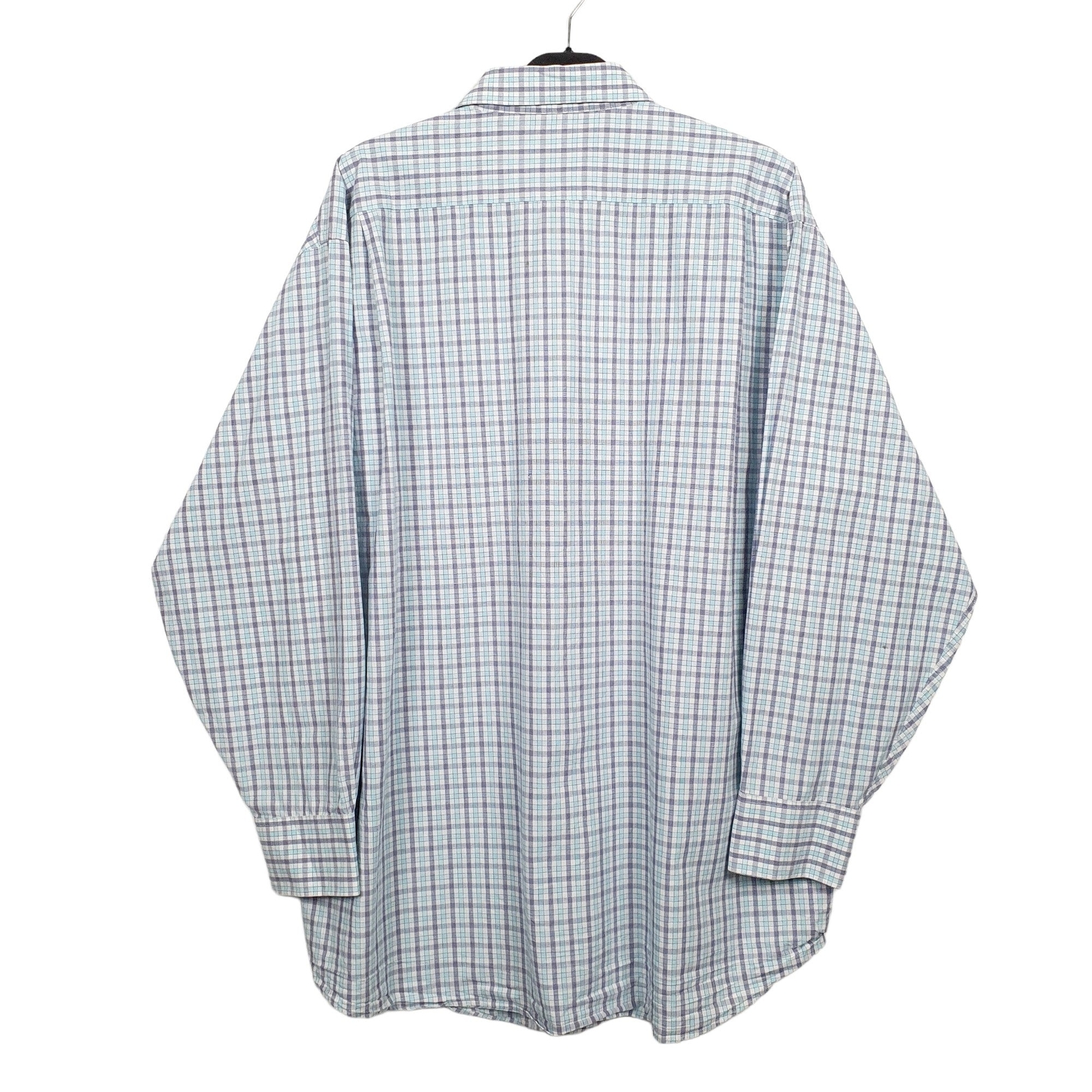 TOMMY HILFIGER Blue Check Shirt Long Sleeve Casual Mens L image 3
