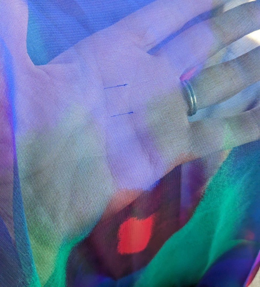 Sheer Long Scarf Or Head Covering Red Blue Green Purple Colorful