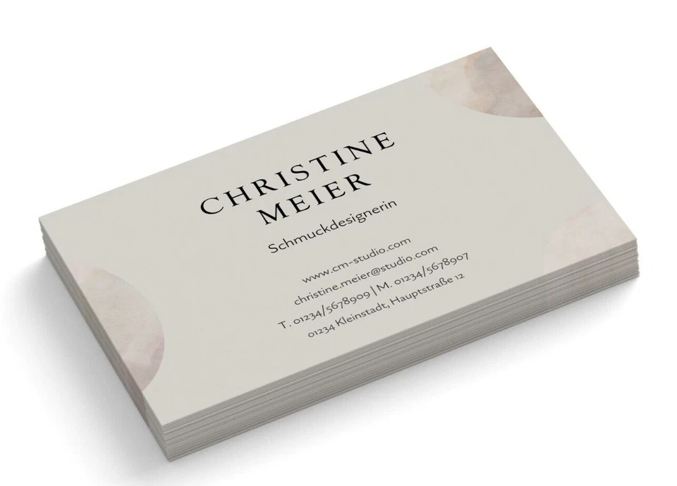 INFOWERK Visitenkarten gestalten - 1-seitig - Ihre Vorlage zum Druck - Design "Moon"