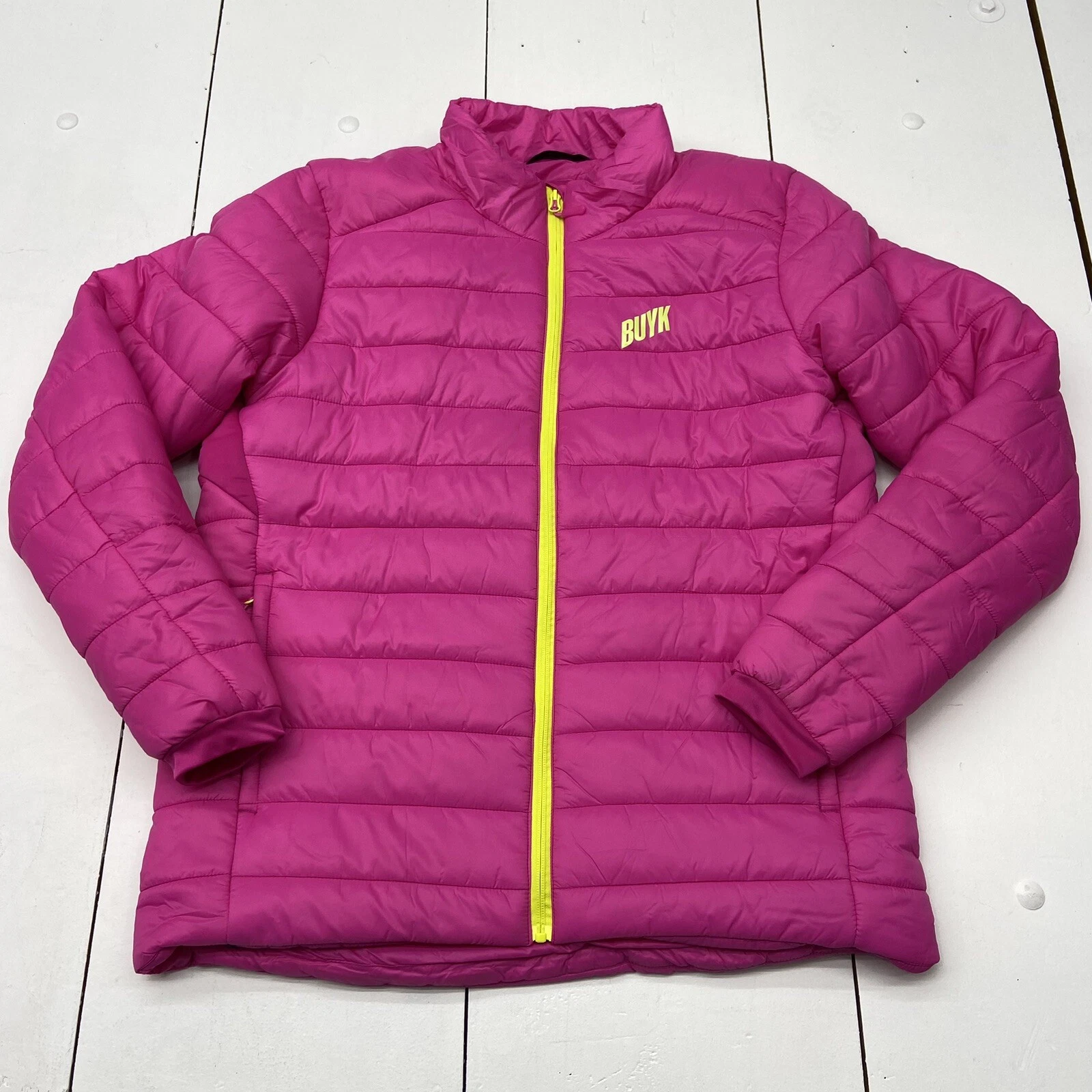 Buyk Neon Pink Puffer Coat Warm Jacket Adult Size 2XL NEW
