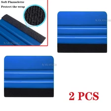 2PCS Blue Wrapping Scraper Felt Edge Car Vinyl Window Tint Decal Install Tool AX