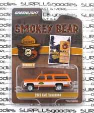 2024 Greenlight 1:64 Smokey the Bear R3: Orange White 1983 GMC SUBURBAN #38060-D
