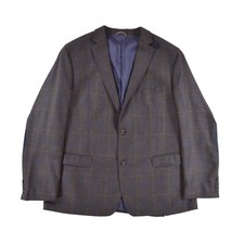 Mario Barutti Wool Cashmere Plaid Check Blazer Jacket Mens sz US 50 / EUR 60