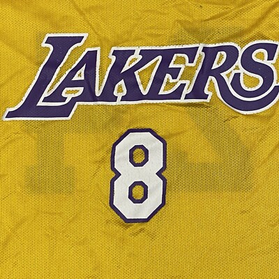 Vintage Champion Lakers Kobe Bryant NBA 8 24 Basketball Custom