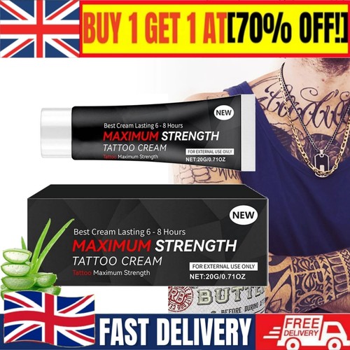 Tattoo Numibing Creme Gel 20 Gramm - bis zu 6 Stunden extra stark für Tattoos ~
