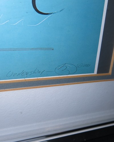 Impresión sinfónica enmarcada de Marcus Uzilevsky (1937-2015) 1981 FIRMADA - Imagen 4 de 4