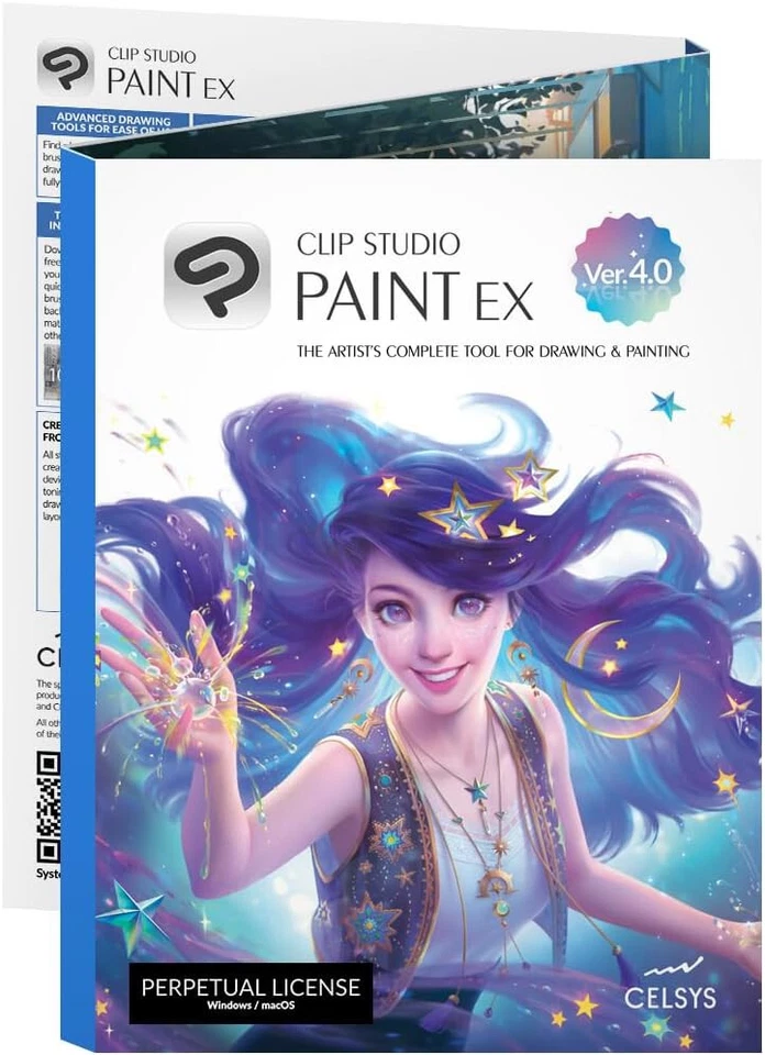 CLIP STUDIO PAINT EX - Version 4 | Perpetual Lic. I Retail Pack w/ Bonus Brushes - Image 4 of 4