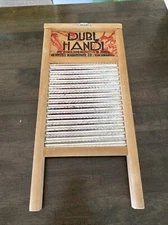 Vintage Dubl Handi Washboard Co Columbus Ohio Wash Board 18" X 8 5/8" Primitive