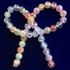 1Strand 10mm Multicolor Rock Crystal Round Ball Loose Beads 15.5 Inch CJ985