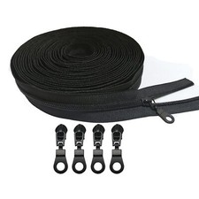 10Yards Bulk Zippers #5 Nylon Coil Zippers by The Yard with 20pcs Zipper Slid...