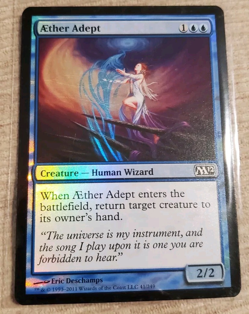 Aether Adept FOIL Magic 2012 / M12 Blue Common MAGIC MTG CARD