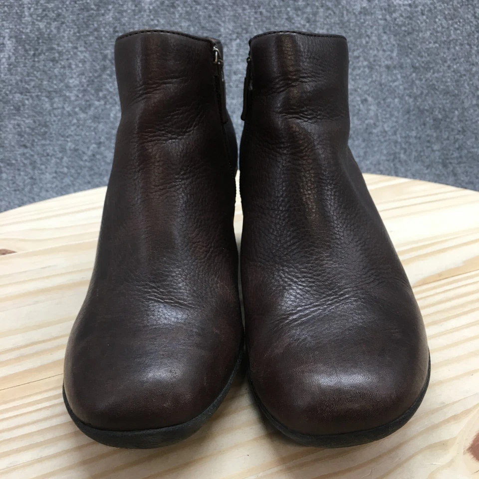 Dansko Botas Mujer 40 Perry Informales Cremallera Lateral Botín al Tobillo Marrón Cuero Tacones Foto 4 de 4
