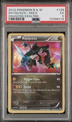 pokemon rayquaza 128/124 Dragons Exalted Ultra Rare Holo Shiny Pokemon Card