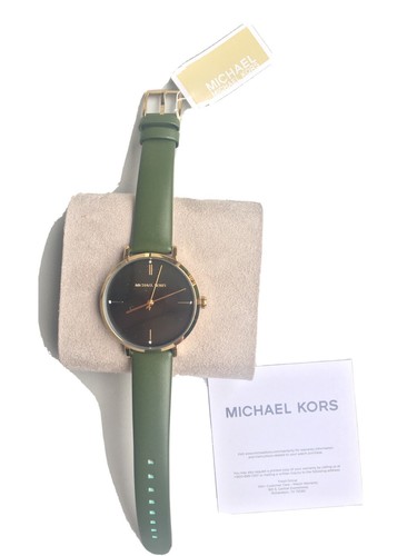 michael kors gold and green watch