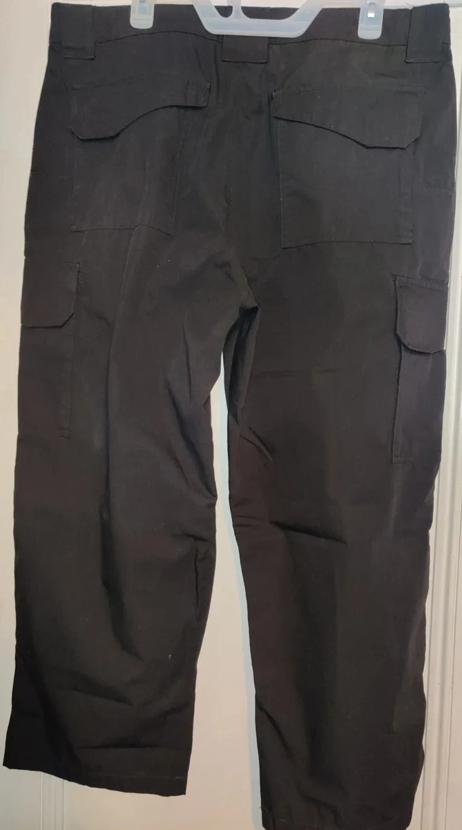 Mens s Tru Spec Black Tactical Work Cargo Pants Size 40x34 RN