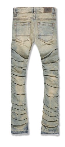 jordan craig sunrise color KIDS stacked ripple effect jeans - Picture 2 of 2