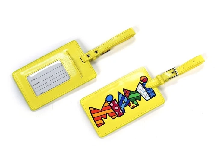 ROMERO BRITTO LUGGAGE TAG: MIAMI ** NEW **