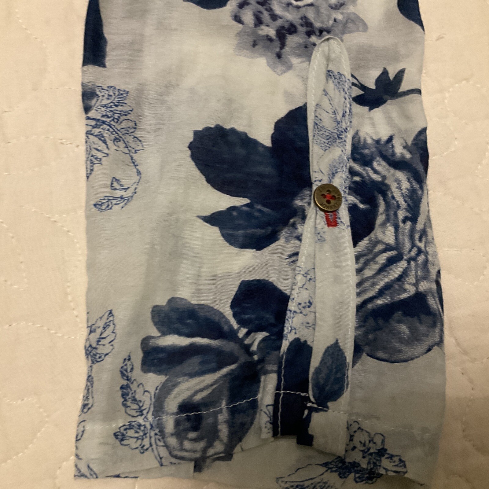 Small Johnny Was 3J Workshop Button Front Navy Fl… - image 4